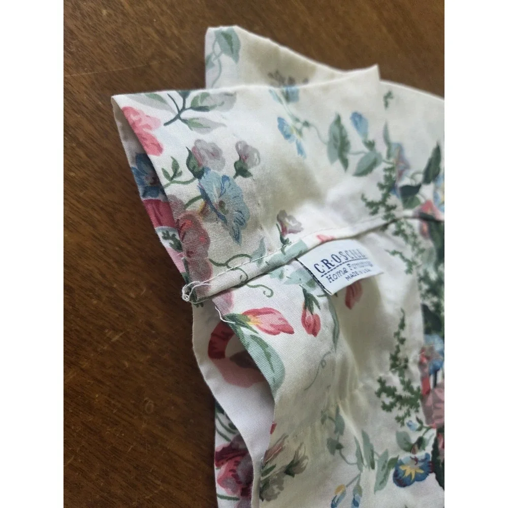 Vtg Croscill English Garden Panels Set Six Piece Curtains Valance Cottagecore